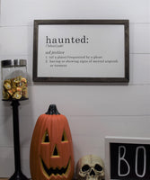 Haunted Sign | Haunted Halloween Sign  |  Haunted Halloween Decoration