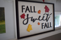 FALL SWEET FALL 3D Wood Sign |  Fall Sign   | Fall Decor Autumn Decor