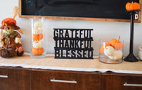 GRATEFUL THANKFUL BLESSED Stackable  Wood Cutouts