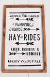Fall Apple Orchard Sign | Fall Wood Sign | Fall Fun Sign