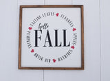HELLO FALL Farmhouse Sign | Hello Fall Sign