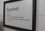 Haunted Sign | Haunted Halloween Sign  |  Haunted Halloween Decoration