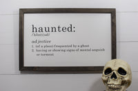 Haunted Sign | Haunted Halloween Sign  |  Haunted Halloween Decoration