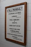FALL MARKET Farmhouse Sign | Fall Market Wood Sign - WHITE