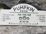PUMPKIN PATCH Fall Sign