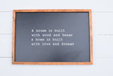 House and Home Sign  |  Farmhouse Style Home Sign  |  Wood Signs House and Home