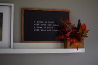 House and Home Sign  |  Farmhouse Style Home Sign  |  Wood Signs House and Home