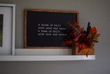 House and Home Sign  |  Farmhouse Style Home Sign  |  Wood Signs House and Home