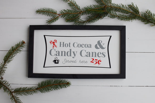 Hot Cocoa & Candy Canes Sign