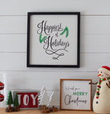 Happiest of Holidays Sign  |  White Holiday Sign | Modern Holiday Sign