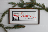 It's the MOST WONDERFUL TIME Sign |  Farmhouse Style Christmas Decor | Deer Decor | Tree Decor