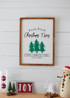 FARM FRESH CHRISTMAS Trees Farmhouse Style Sign | Holiday Decorations