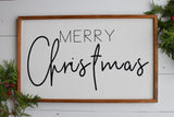MERRY CHRISTMAS Sign | Christmas Farmhouse Sign | Holiday Decor