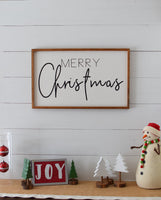 MERRY CHRISTMAS Sign | Christmas Farmhouse Sign | Holiday Decor