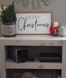 MERRY CHRISTMAS Sign | Christmas Farmhouse Sign | Holiday Decor