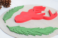 Round 3D CHRISTMAS DEER Sign