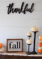 THANKFUL Word Cutout  |  Wood Cutout  THANKFUL  |  Thanksgiving Decor