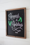 HAPPIEST OF HOLIDAYS Farmhouse Style Sign | Modern Rustic Holiday Decor