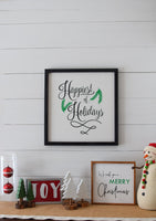 Happiest of Holidays Sign  |  White Holiday Sign | Modern Holiday Sign