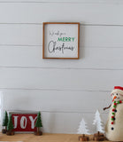Wish you a MERRY CHRISTMAS Sign |  Farmhouse Style Christmas Sign