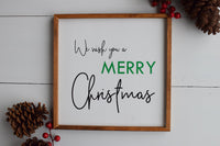 Wish you a MERRY CHRISTMAS Sign |  Farmhouse Style Christmas Sign