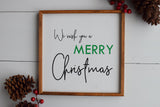 Wish you a MERRY CHRISTMAS Sign |  Farmhouse Style Christmas Sign