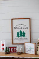 Wish you a MERRY CHRISTMAS Sign |  Farmhouse Style Christmas Sign