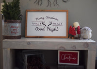 MERRY CHRISTMAS to ALL Farmhouse Style Sign | Modern Rustic Christmas Sign | Antlers