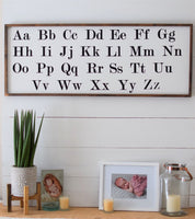 ALPHABET ABCs FARMHOUSE Style Sign | Nursery | Playroom Decor