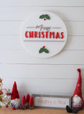 NAUGHTY AND NICE Christmas Sign | Christmas Decor | Red Gray Christmas