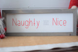 NAUGHTY AND NICE Christmas Sign | Christmas Decor | Red Gray Christmas
