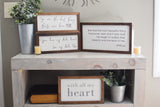 WITH ALL MY HEART Farmhouse Style Sign