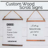 CUSTOM SCROLL SIGN | Custom Wood Scroll Sign  | Scroll Style Sign | Personalized Scroll Sign