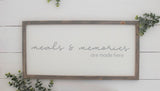 Meals & Memories are Made Here FARMHOUSE Style KITCHEN DECOR |  Rustic Kitchen Sign