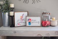 WELCOME SPRING FARMHOUSE Sign |  Watercolor Spring Decor  |  Modern Rustic Spring Sign