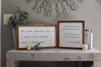 The Most Beautiful Part Farmhouse Sign | LOVE Farmhouse Sign | Modern Rustic Love Sign