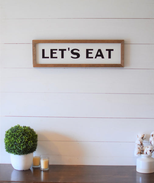 Personalized Eat it or Starve Funny Farmhouse Kitchen Sign