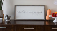 Meals & Memories are Made Here FARMHOUSE Style KITCHEN DECOR |  Rustic Kitchen Sign
