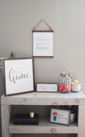 YOU MAKE MY HEART HAPPY Wood Scroll Sign