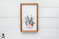 WATERCOLOR POTTED PLANTS Modern Rustic Wall Decor  |  Modern Plant Decor