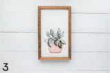 WATERCOLOR POTTED PLANTS Modern Rustic Wall Decor  |  Modern Plant Decor