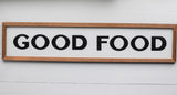 GOOD FOOD Farmhouse KITCHEN  Sign  |  Modern Rustic Kitchen Sign |  Large Kitchen Sign