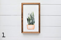 WATERCOLOR POTTED PLANTS Modern Rustic Wall Decor  |  Modern Plant Decor