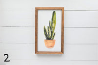 WATERCOLOR POTTED PLANTS Modern Rustic Wall Decor  |  Modern Plant Decor