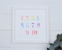 ALPHABET ABCs 123s FARMHOUSE Style Sign