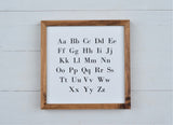 ALPHABET ABCs + 123s NUMBERS FARMHOUSE Style Sign | Nursery | Playroom Decor