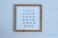 ALPHABET ABCs + 123s NUMBERS FARMHOUSE Style Sign | Nursery | Playroom Decor