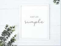 KEEP LIFE SIMPLE Modern Rustic Wall Decor |  Home Decor
