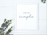 KEEP LIFE SIMPLE Modern Rustic Wall Decor |  Home Decor