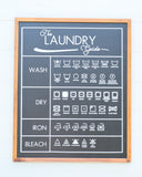 LAUNDRY GUIDE FARMHOUSE Style Sign | Laundry Room Decor | Laundry Sign | Laundry Symbols Sign